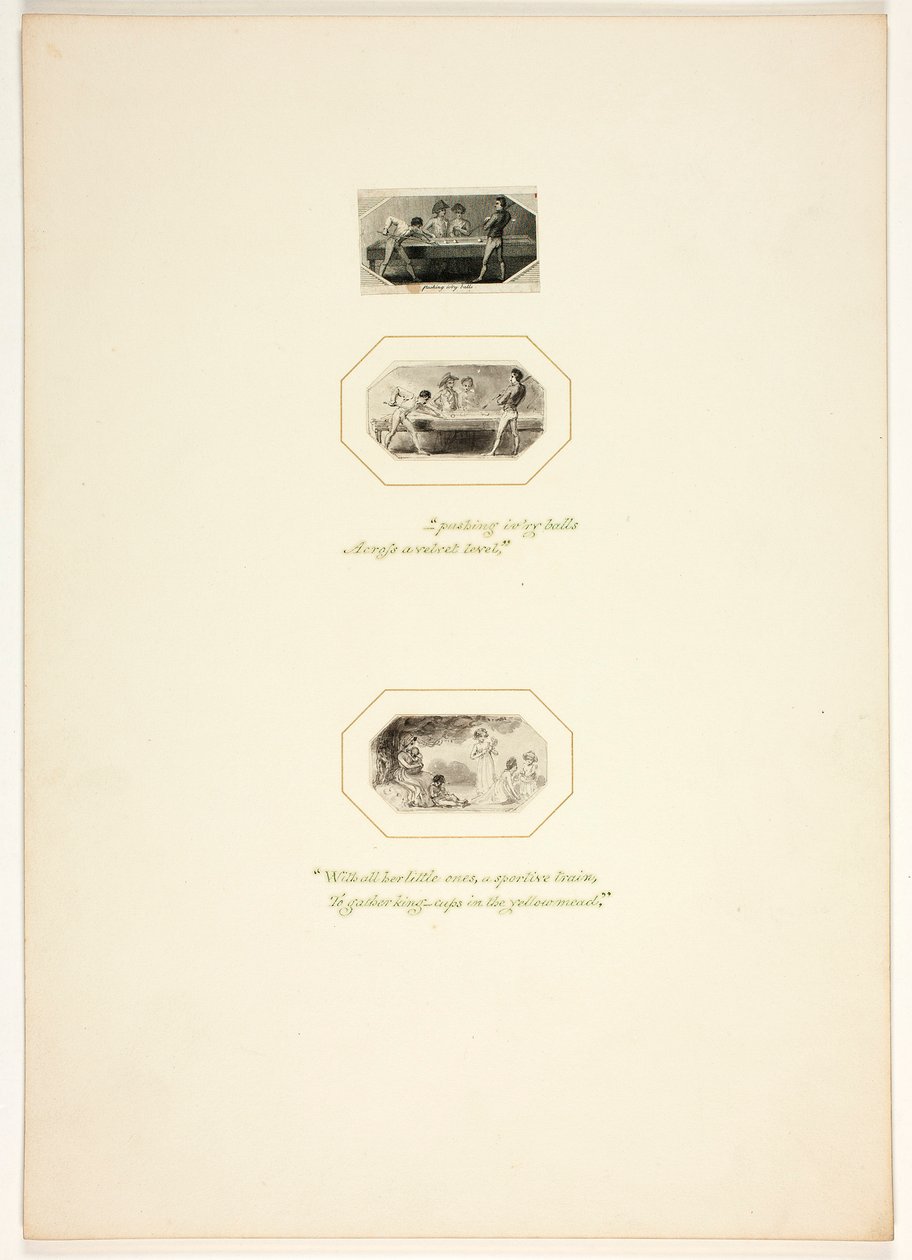 Estudio para una lámina de La tarea de Thomas Stothard