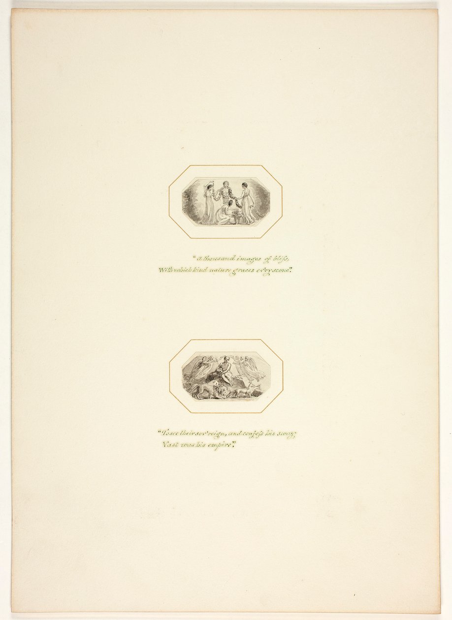 Estudio para una lámina de The Task de Thomas Stothard