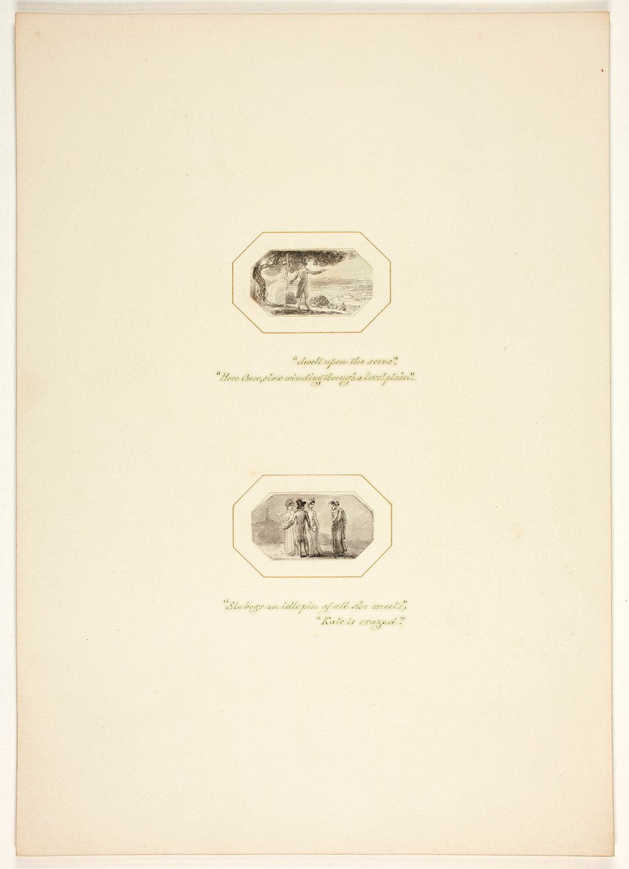 Estudio para una lámina de La tarea de Thomas Stothard