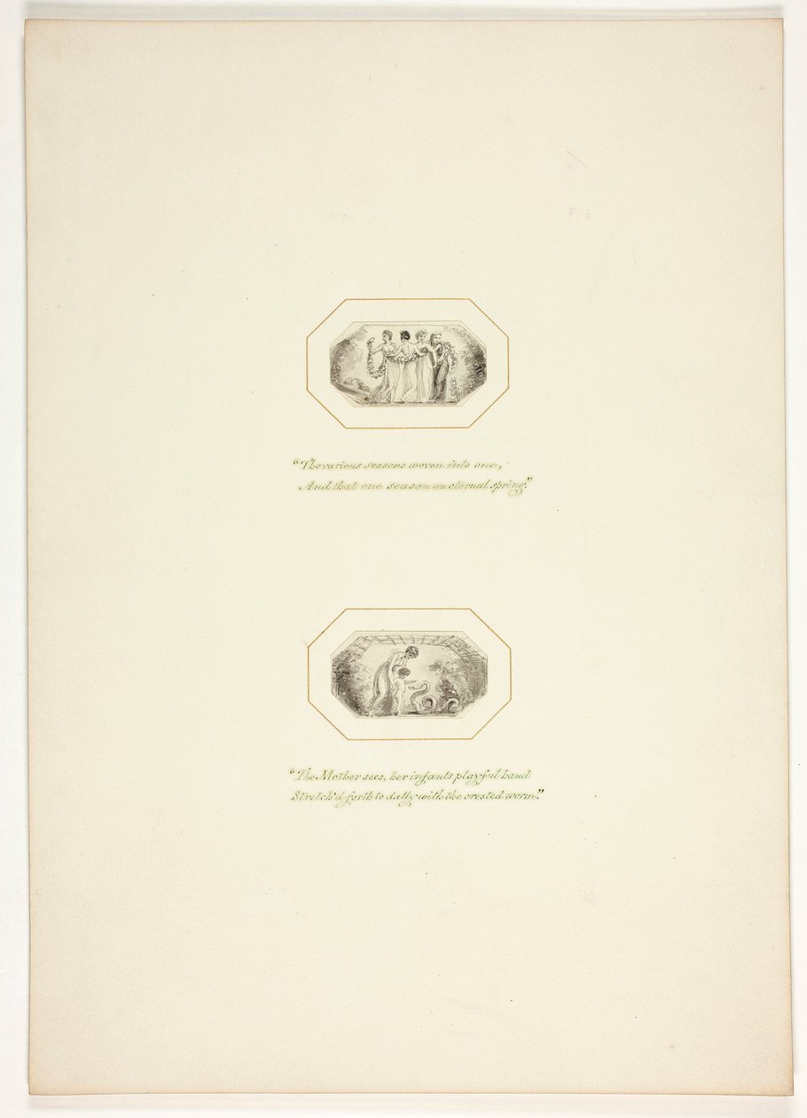 Estudio para una lámina de The Task de Thomas Stothard