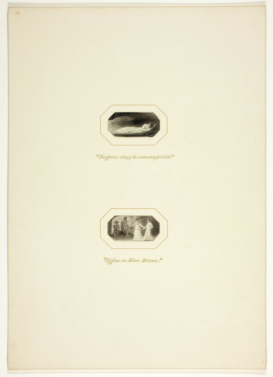 Estudio para una lámina de Los Triunfos del Temperamento, en el Libro de Compromisos Reales de 1796 de Thomas Stothard