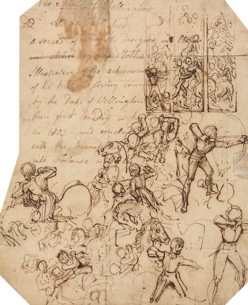 Estudio para el Escudo Wellington de Thomas Stothard