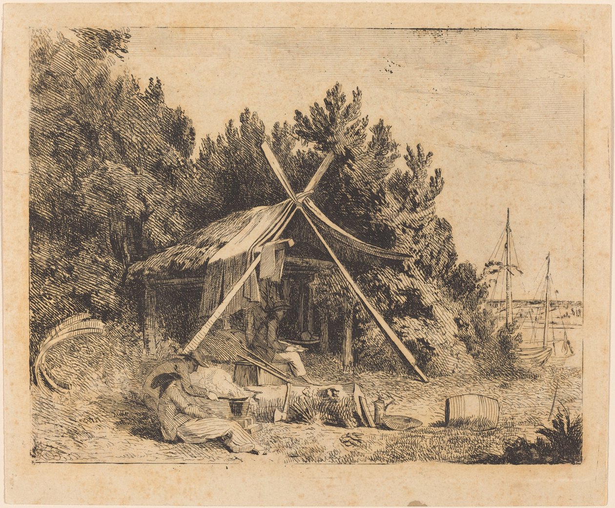 El campamento de Stothard, Blake, Ogleby de Thomas Stothard