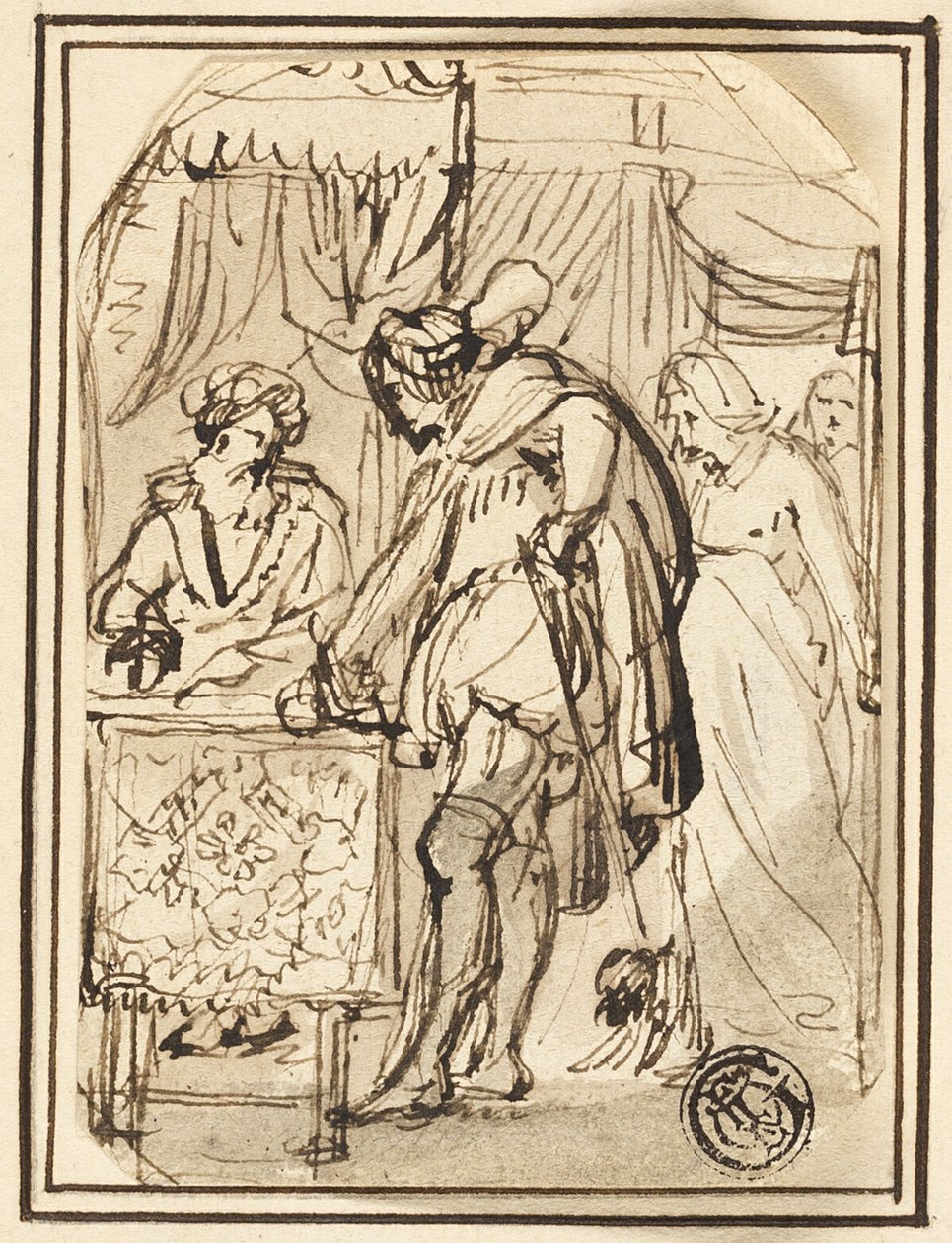 Joven en la mesa del escriba de Thomas Stothard