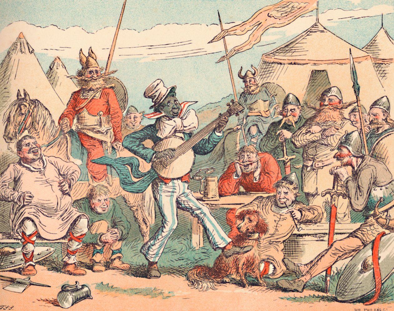 El rey Alfredo en el campamento danés, c. 1884 de Thomas Strong Seccombe