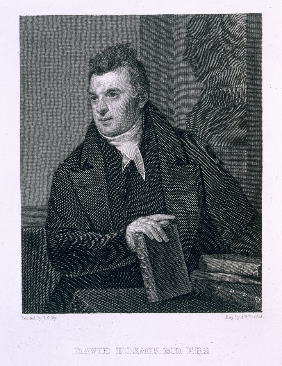 David Hosack, grabado por Asher Brown Durand (1796-1886) de Thomas Sully