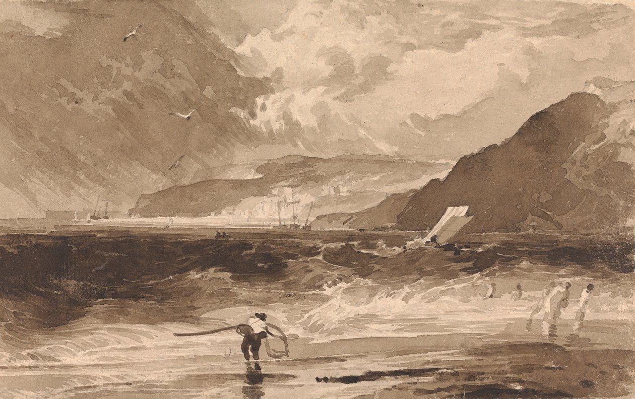 Lyme Regis, Dorsetshire, una borrasca de Thomas Sully