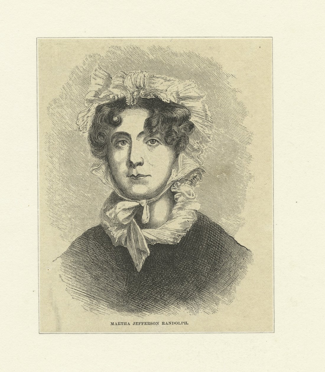 Martha Jefferson Randolph (grabado en madera) de Thomas Sully