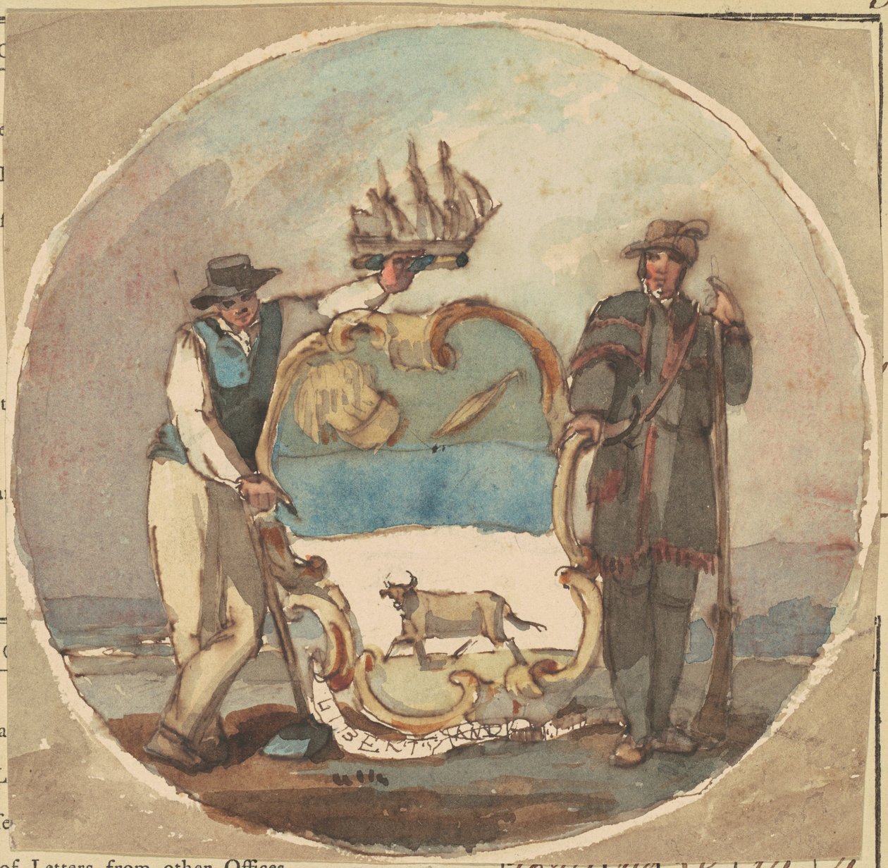 Estudio para "El Gran Sello del Estado de Delaware" de Thomas Sully