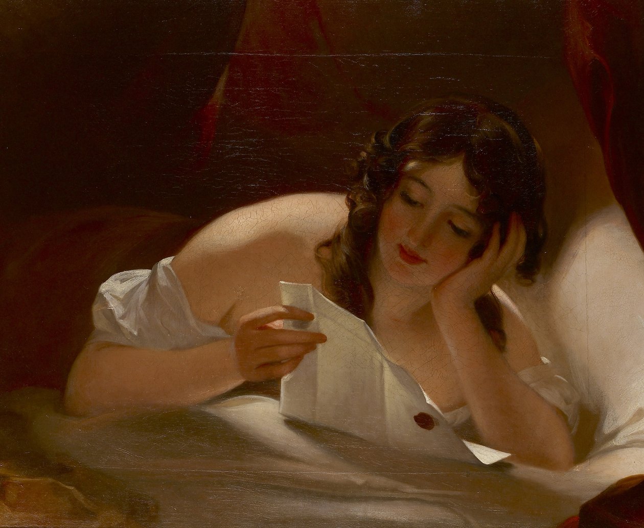La carta de amor, 1834 de Thomas Sully