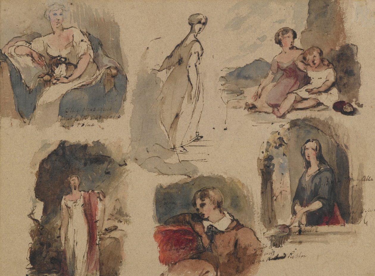 [Sin título] (Seis estudios de figuras), c.1830s de Thomas Sully