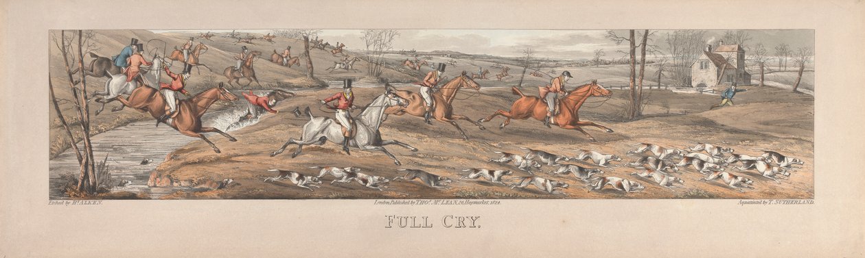 Un juego de cuatro: Full Cry. Londres, pub. por Thos. McLean, 1824 de Thomas Sutherland