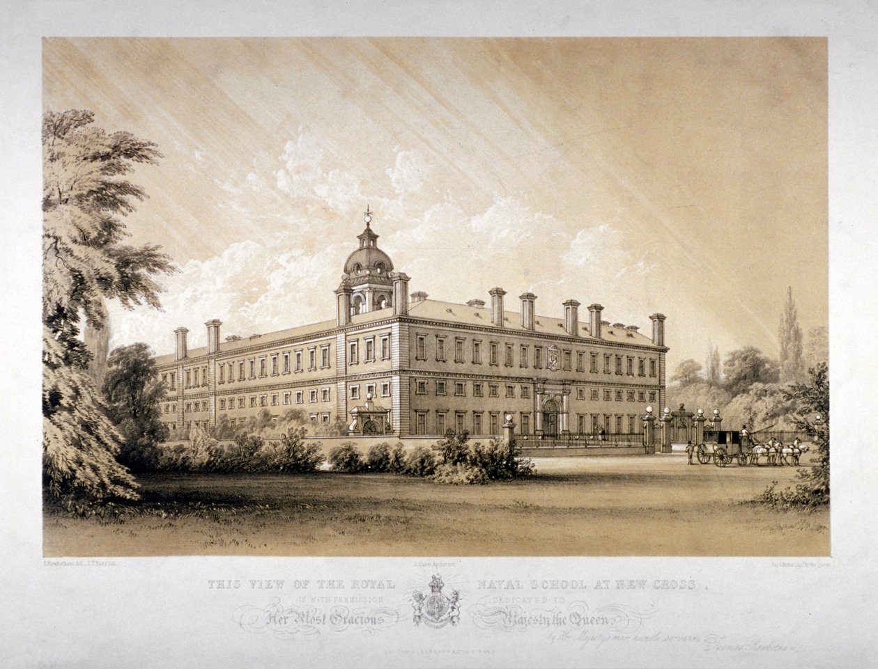 La Escuela Naval Real en New Cross, Lewisham, Londres de Thomas Talbot Bury