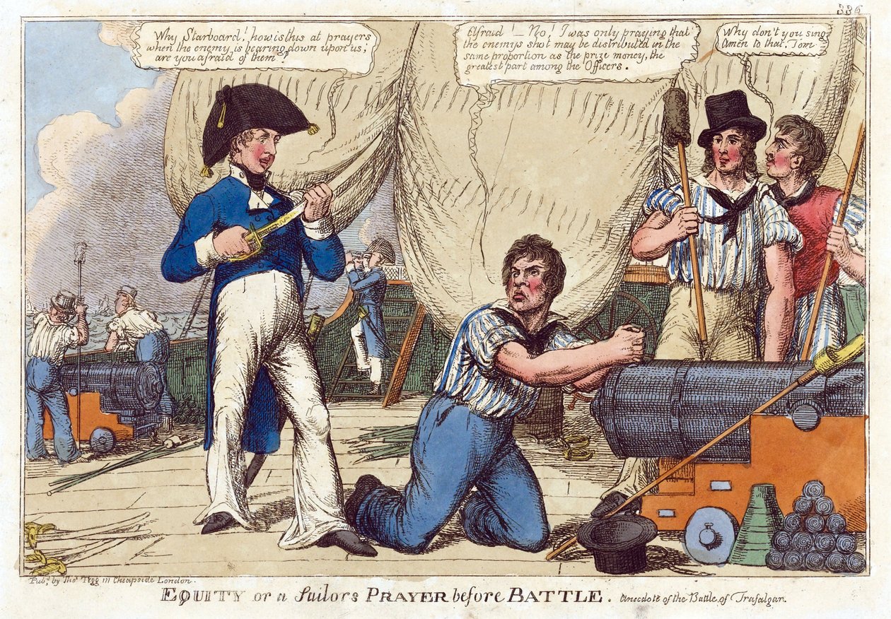 La equidad o la oración del marinero antes de la batalla de Thomas Tegg
