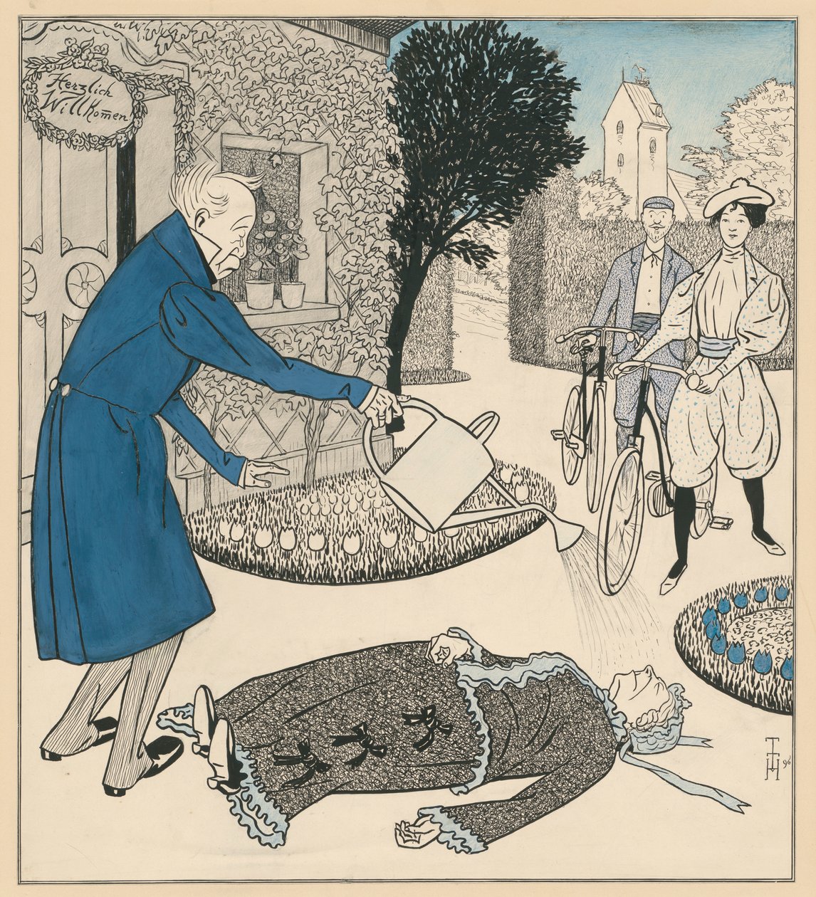 La mujer moderna o visita a la recién casada de Thomas Theodor Heine