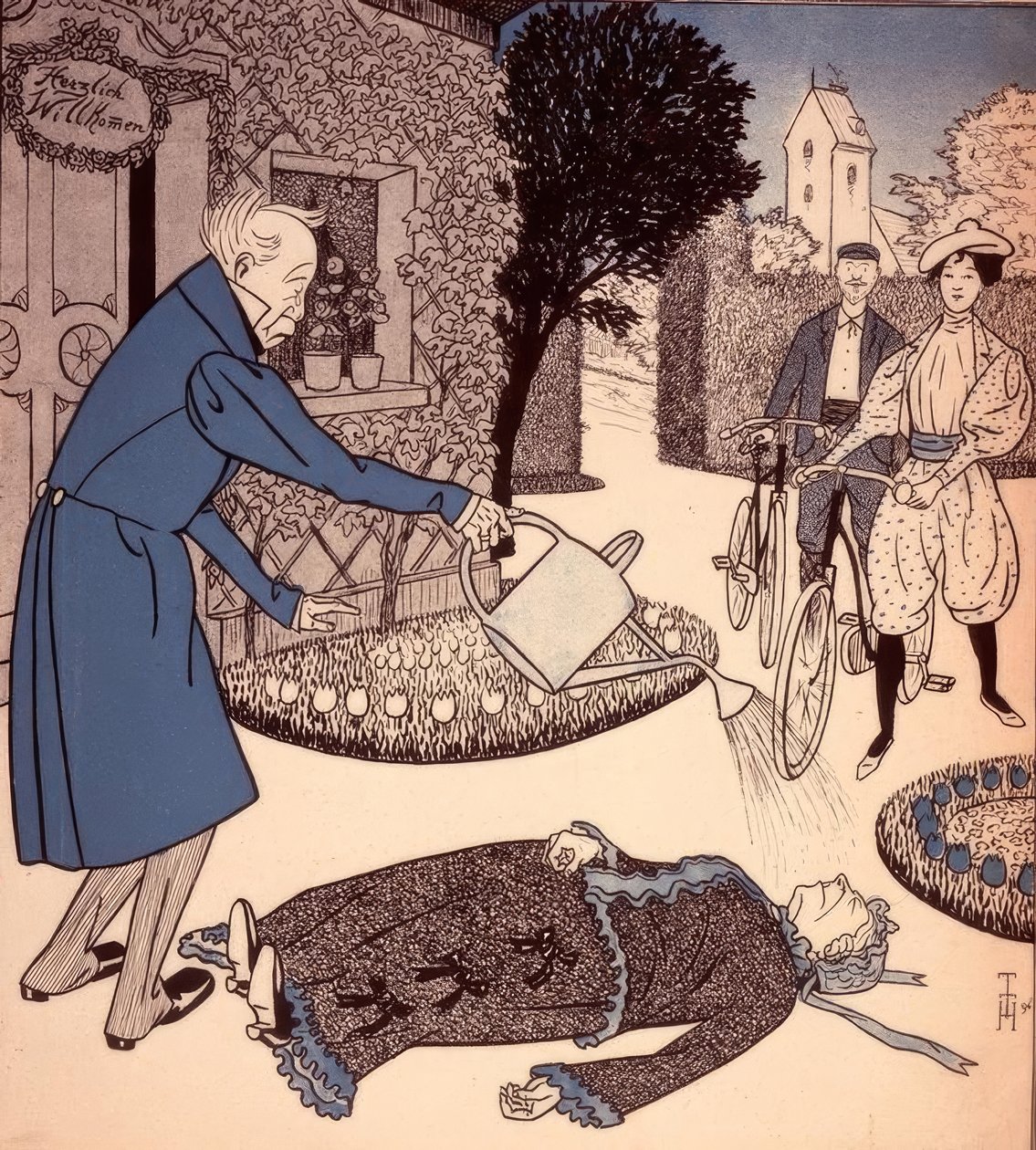 La visita de los recién casados de Thomas Theodor Heine