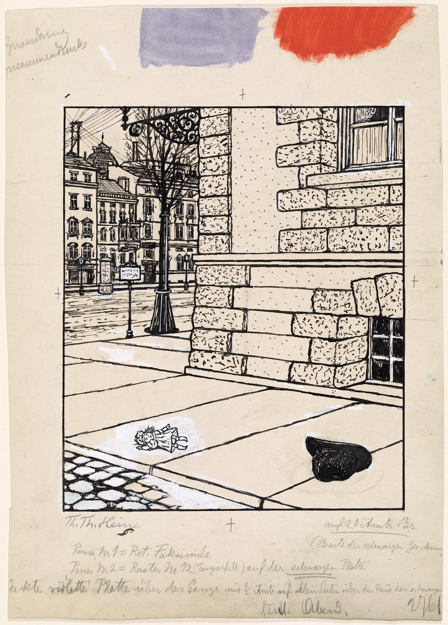 Después de la manifestación callejera; Simplicissimus XIV/52 de Thomas Theodor Heine