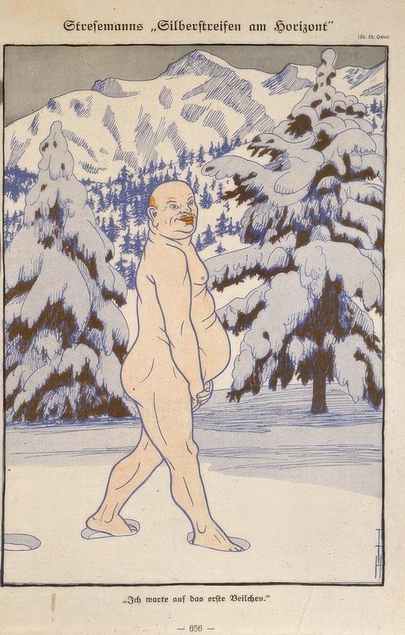 La franja plateada de Stresemann en el horizonte. / Espero la primera violeta de Thomas Theodor Heine