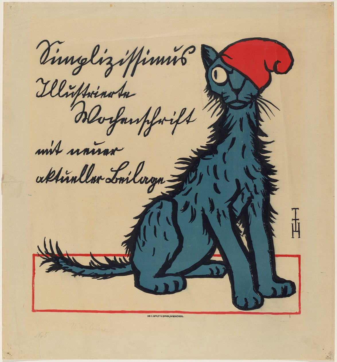 Werbeplakat für den Simplicissimus de Thomas Theodor Heine