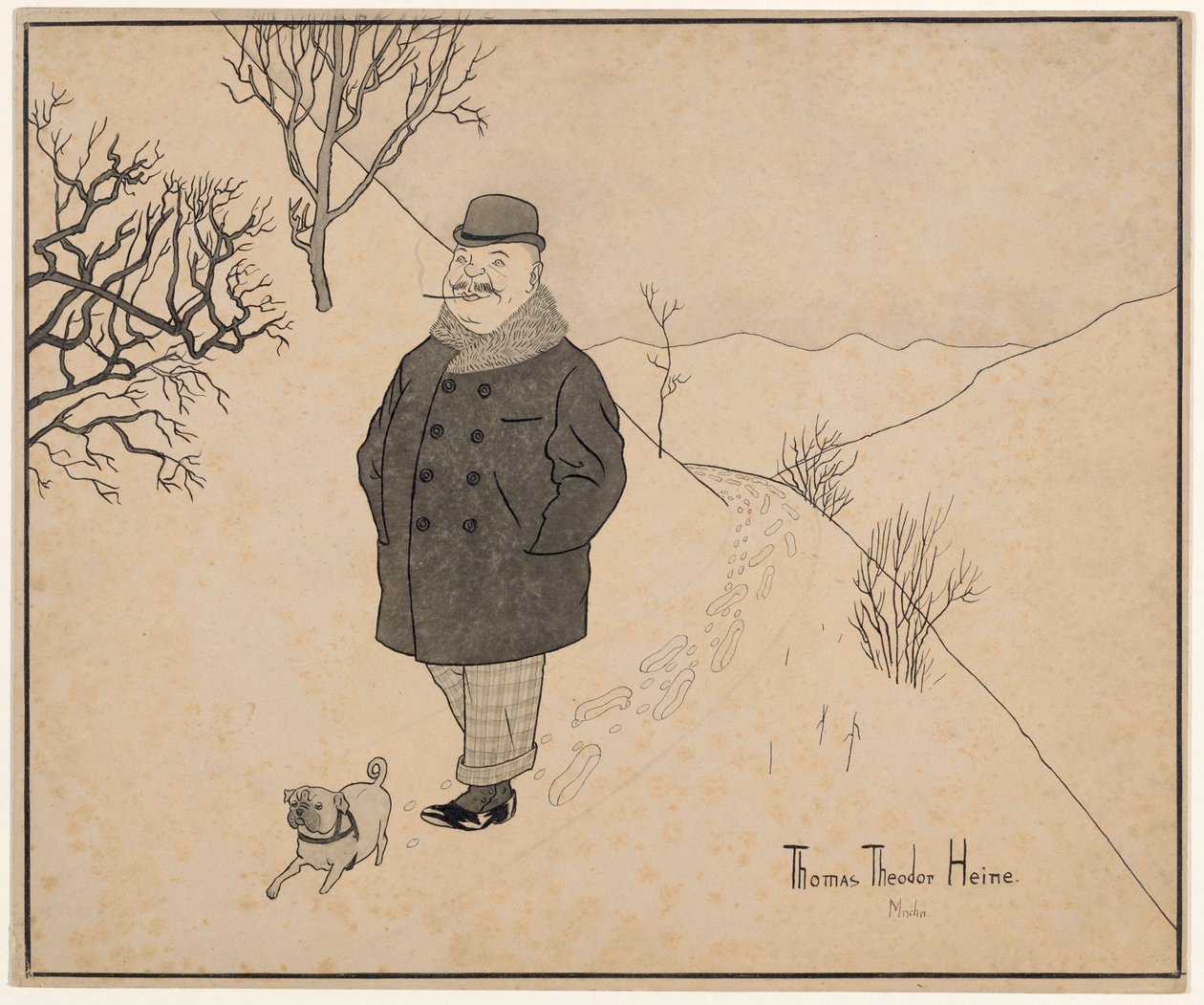 Winterspaziergang de Thomas Theodor Heine
