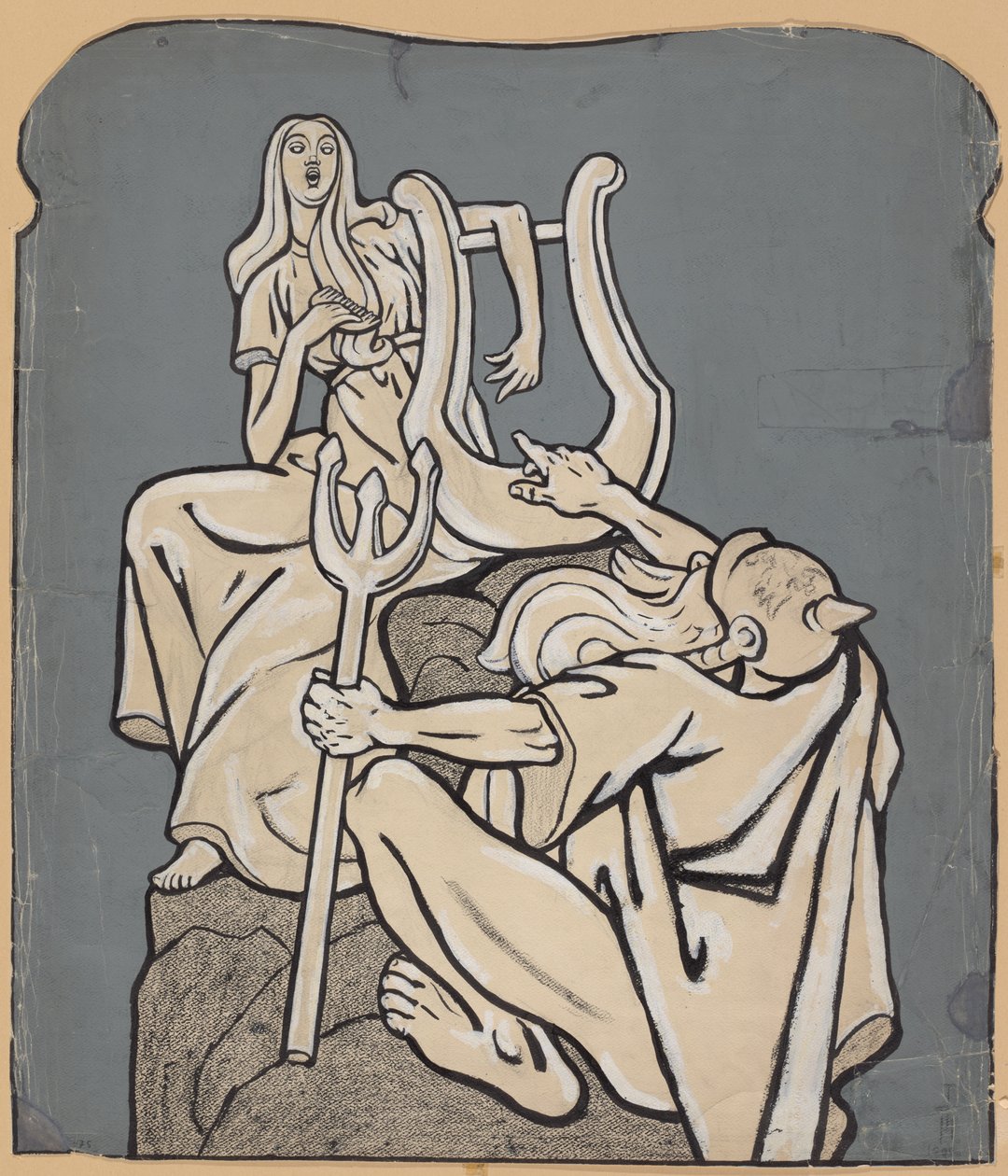 Con motivo del centenario del nacimiento de Heinrich Heine: maqueta de un monumento a Heine; Simplicissimus IV/38, 1899 de Thomas Theodor Heine
