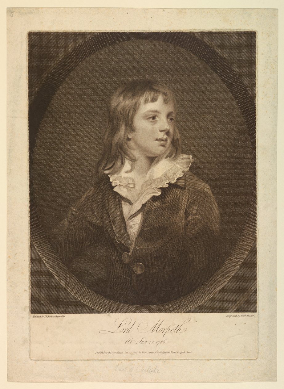 Retrato de George Howard, sexto conde de Carlisle, vizconde Morpeth de Thomas Trotter