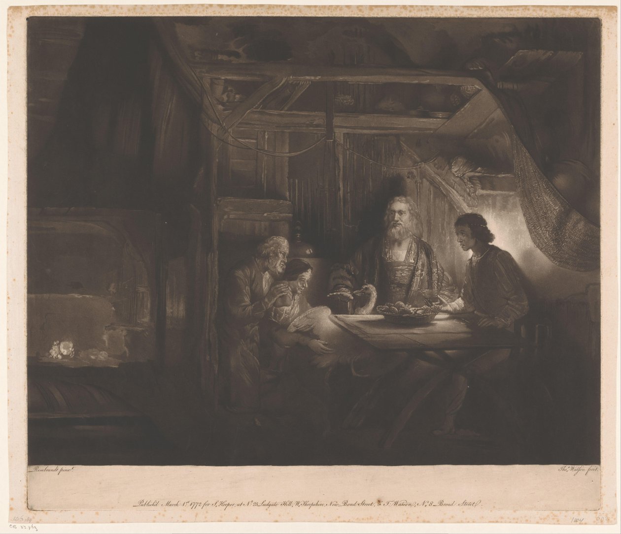 Júpiter y Mercurio en la Casa de Filemón y Baucis de Thomas Watson