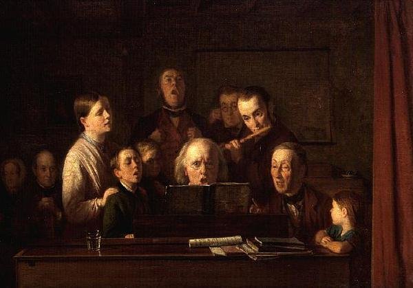 Practicando para un concierto de pueblo de Thomas Webster