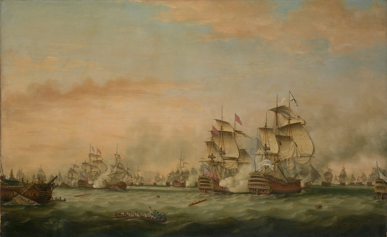 Rendición de la "Ville de Paris" en la Batalla de los Santos de Thomas Whitcombe
