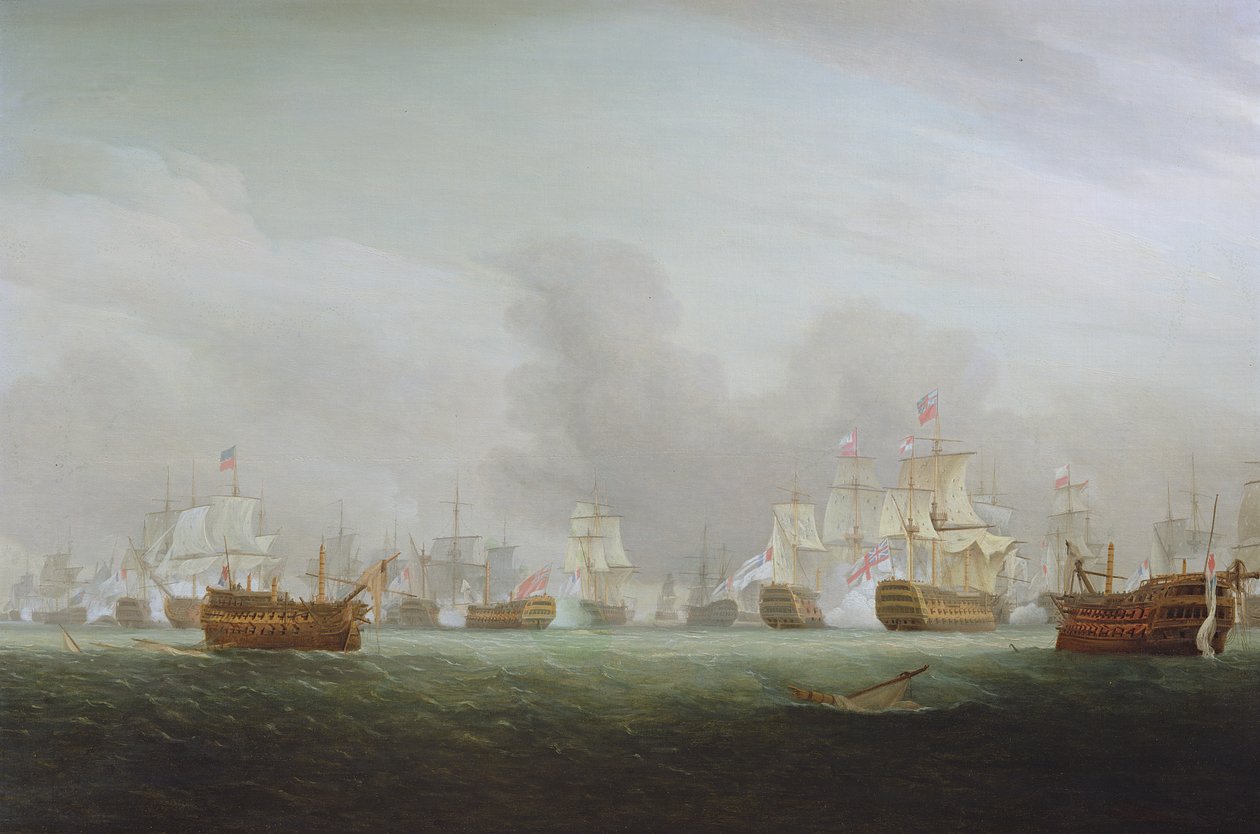 La batalla del glorioso primero de junio, 1794 de Thomas Whitcombe