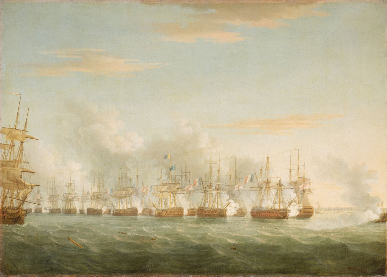 La batalla del Nilo de Thomas Whitcombe