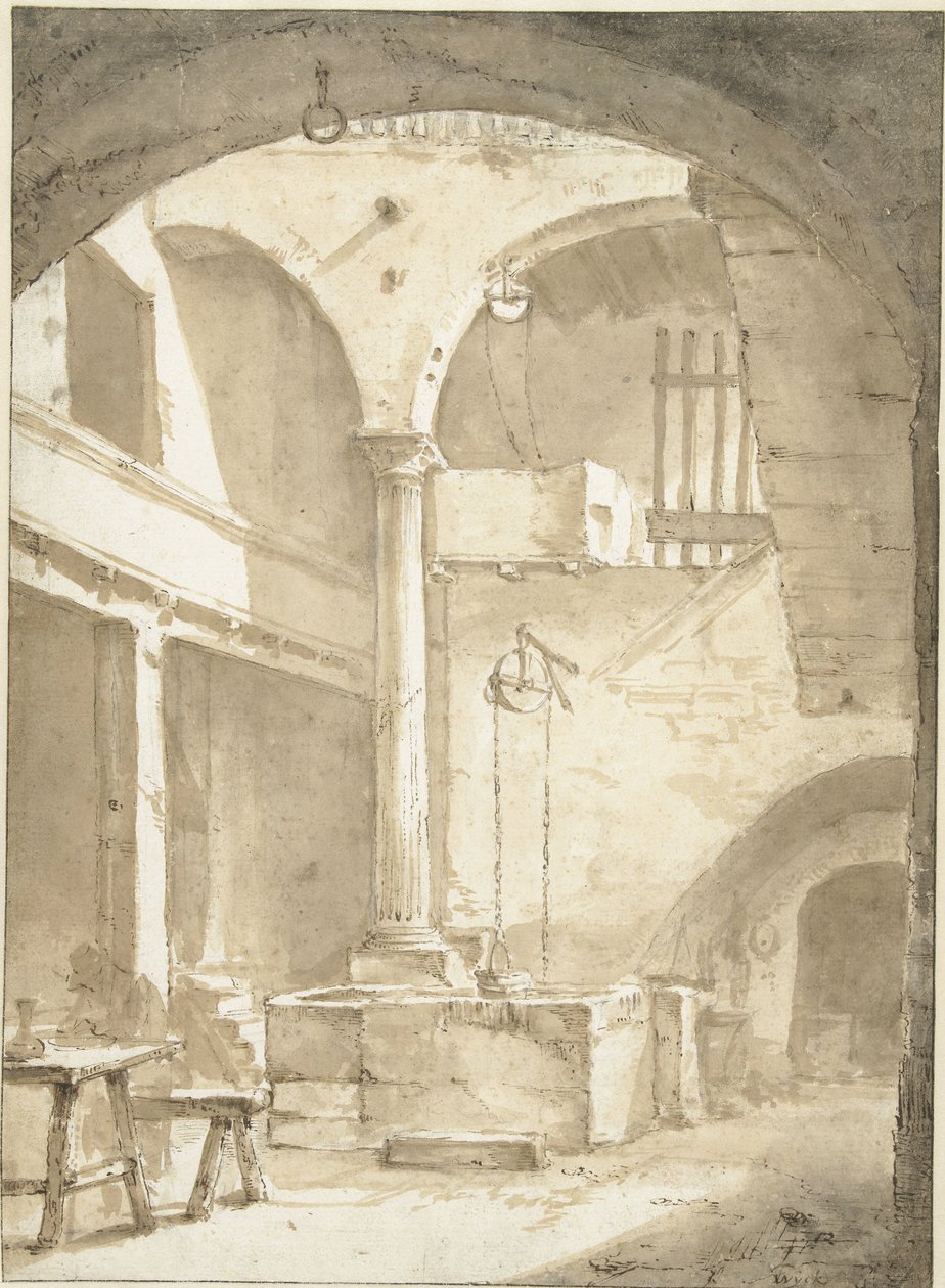 Patio italiano con pozo de Thomas Wijck