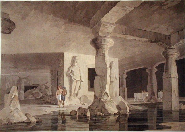 Parte del Templo de Elephanta, lámina VIII de 