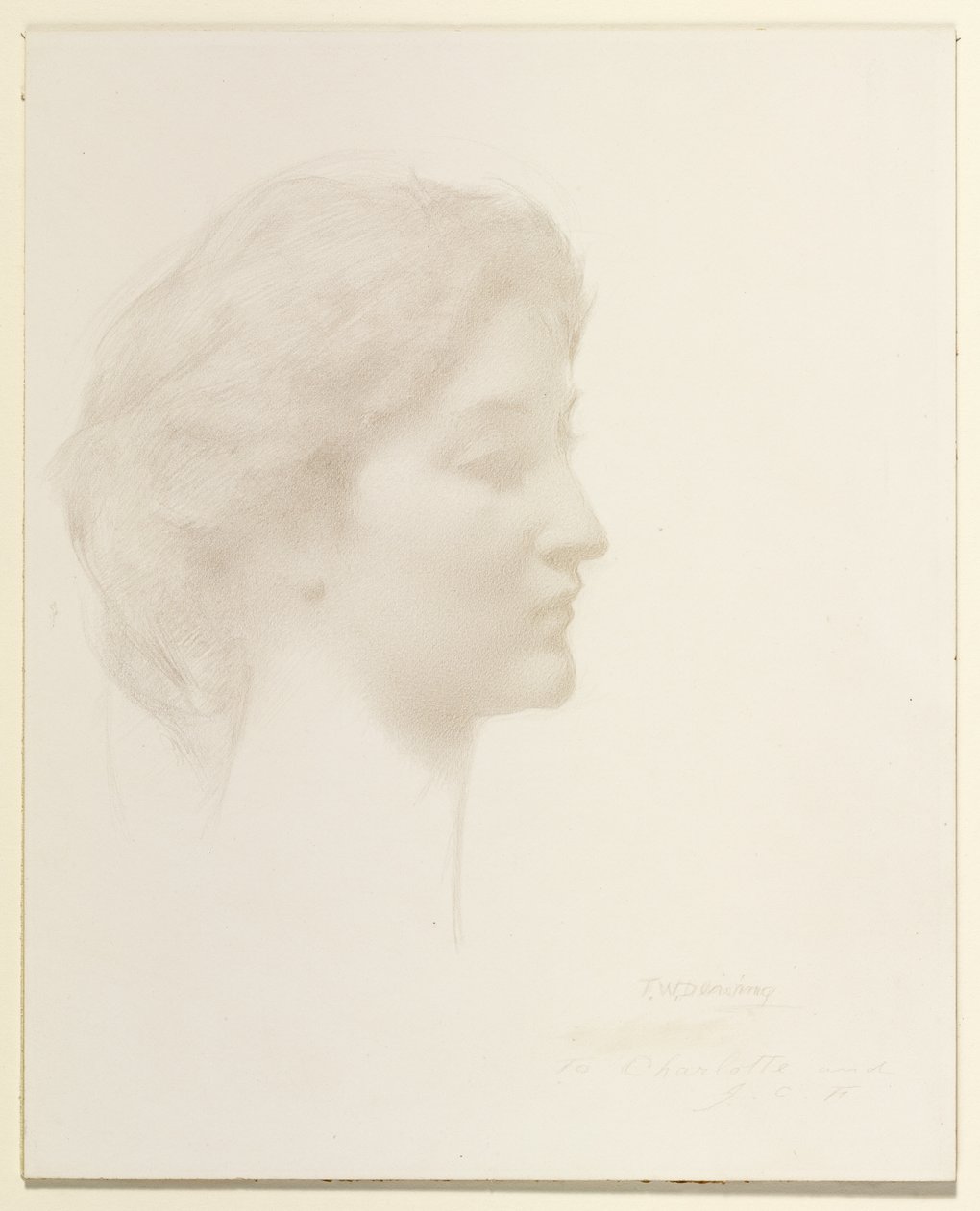 Cabeza de una niña de Thomas Wilmer Dewing