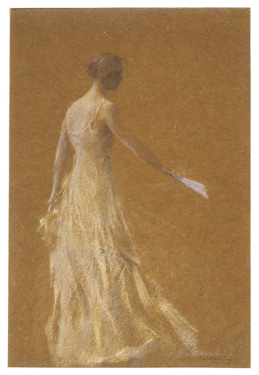 Dama de amarillo de Thomas Wilmer Dewing