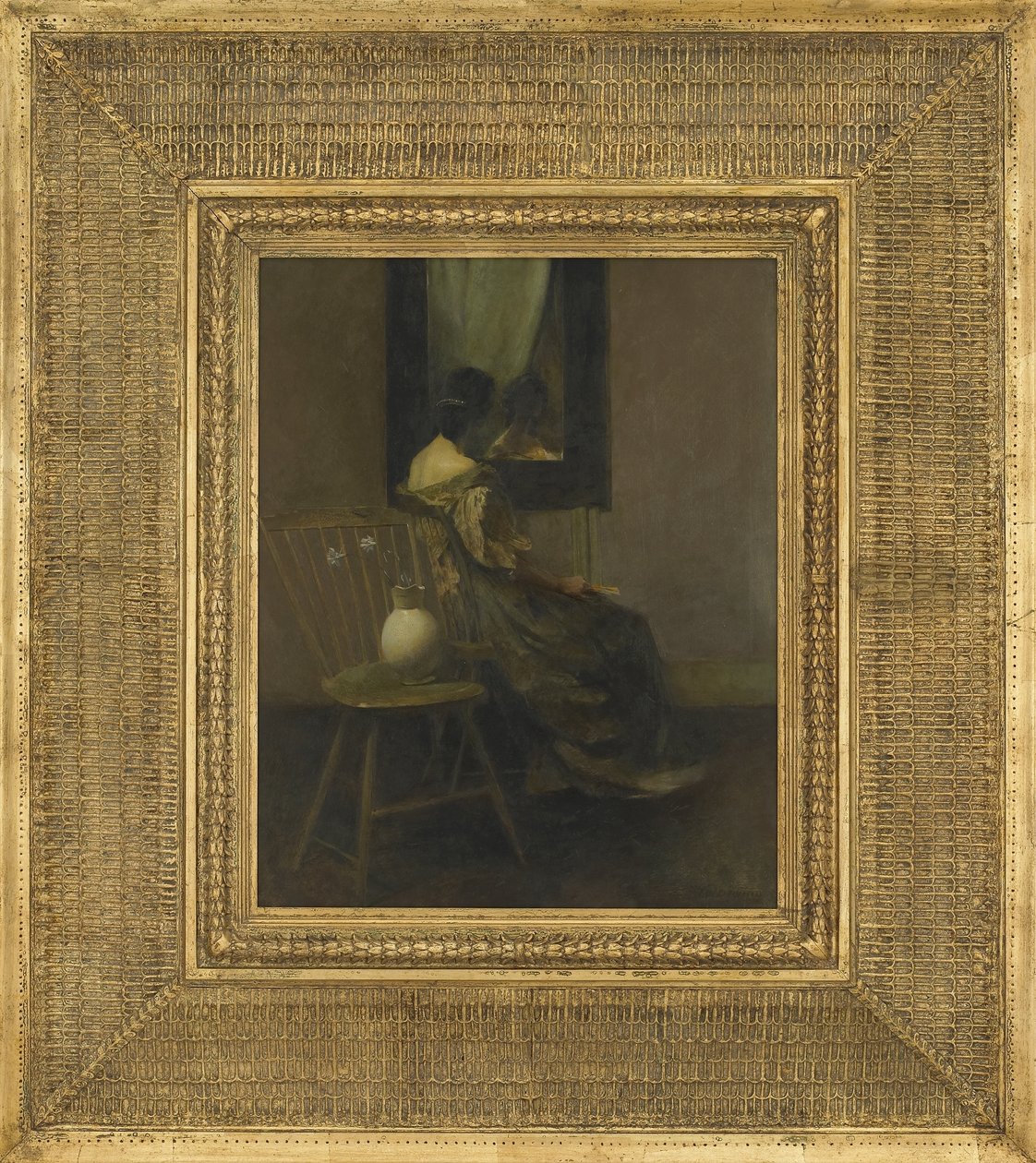 El espejo, 1907 de Thomas Wilmer Dewing
