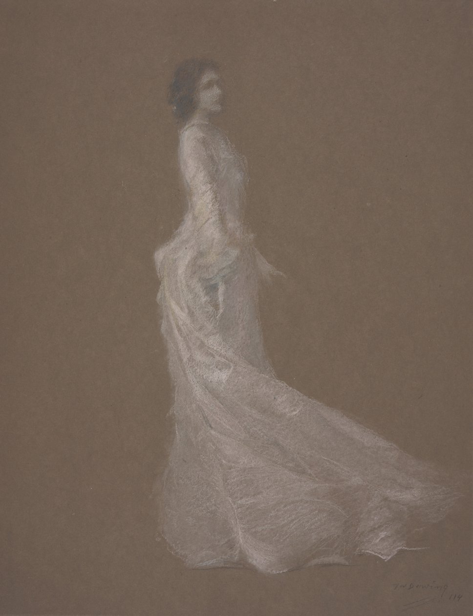 El vestido rosa, c.1894 de Thomas Wilmer Dewing