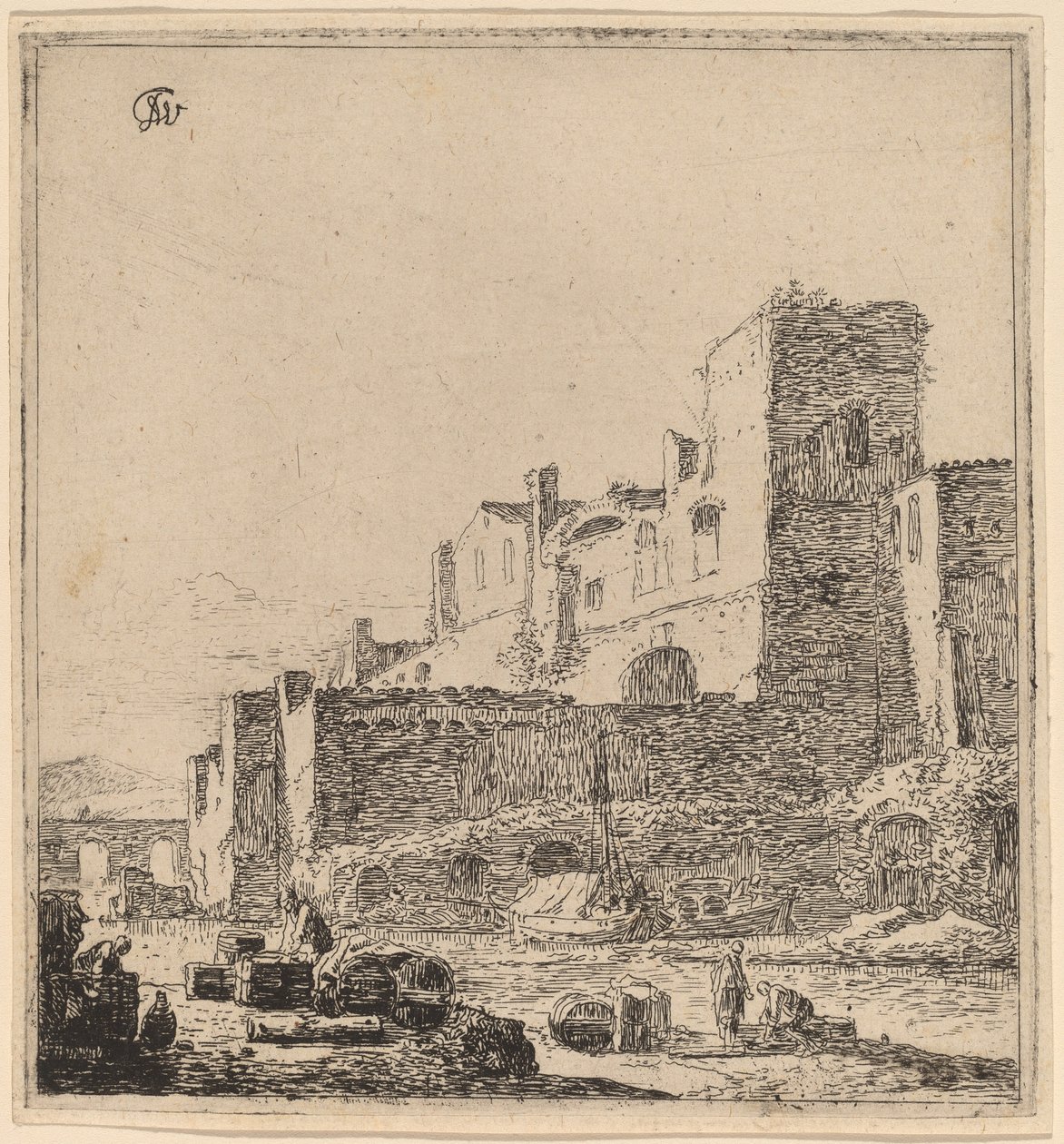Marineros en la Orilla de Thomas Wyck