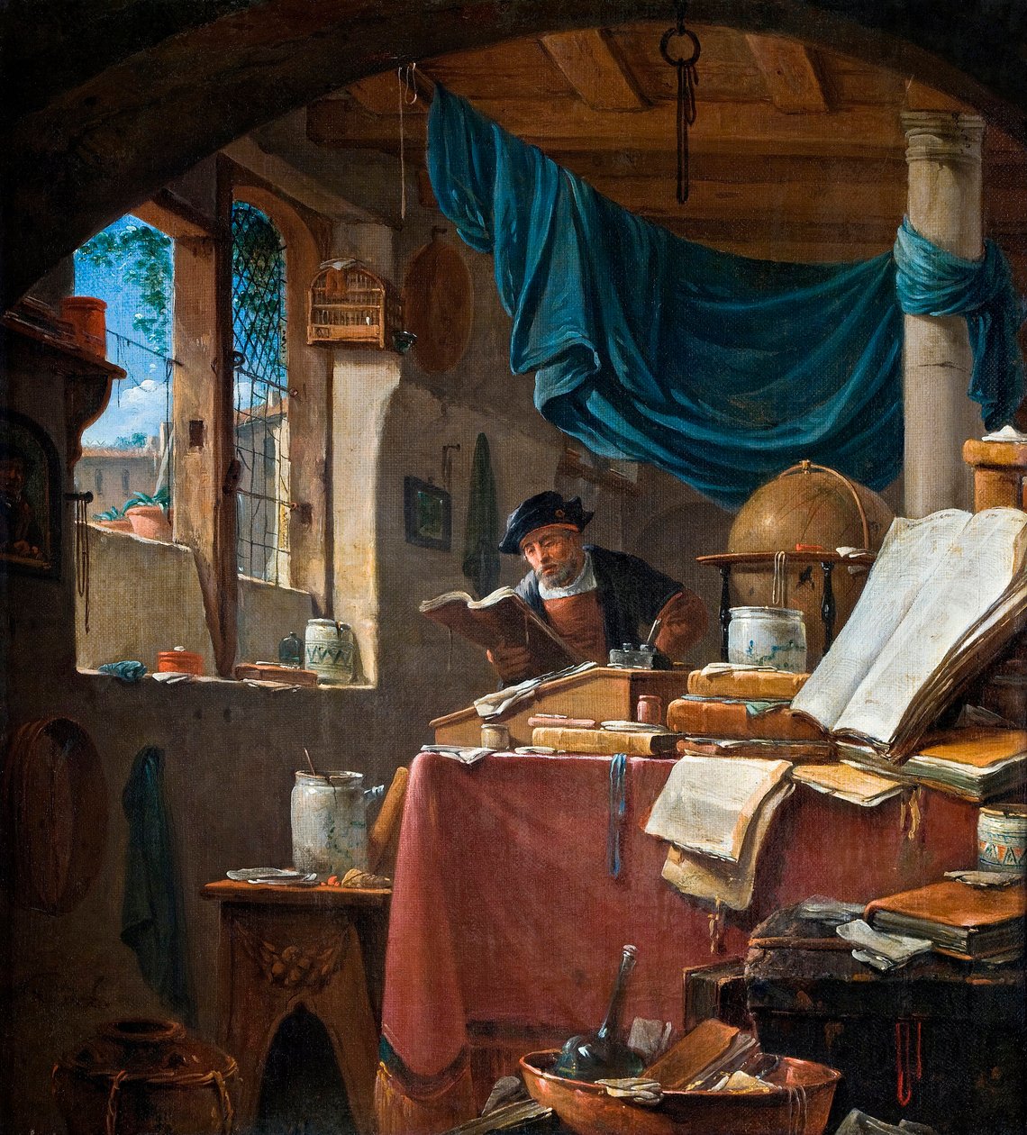 Un erudito en su estudio de Thomas Wyck