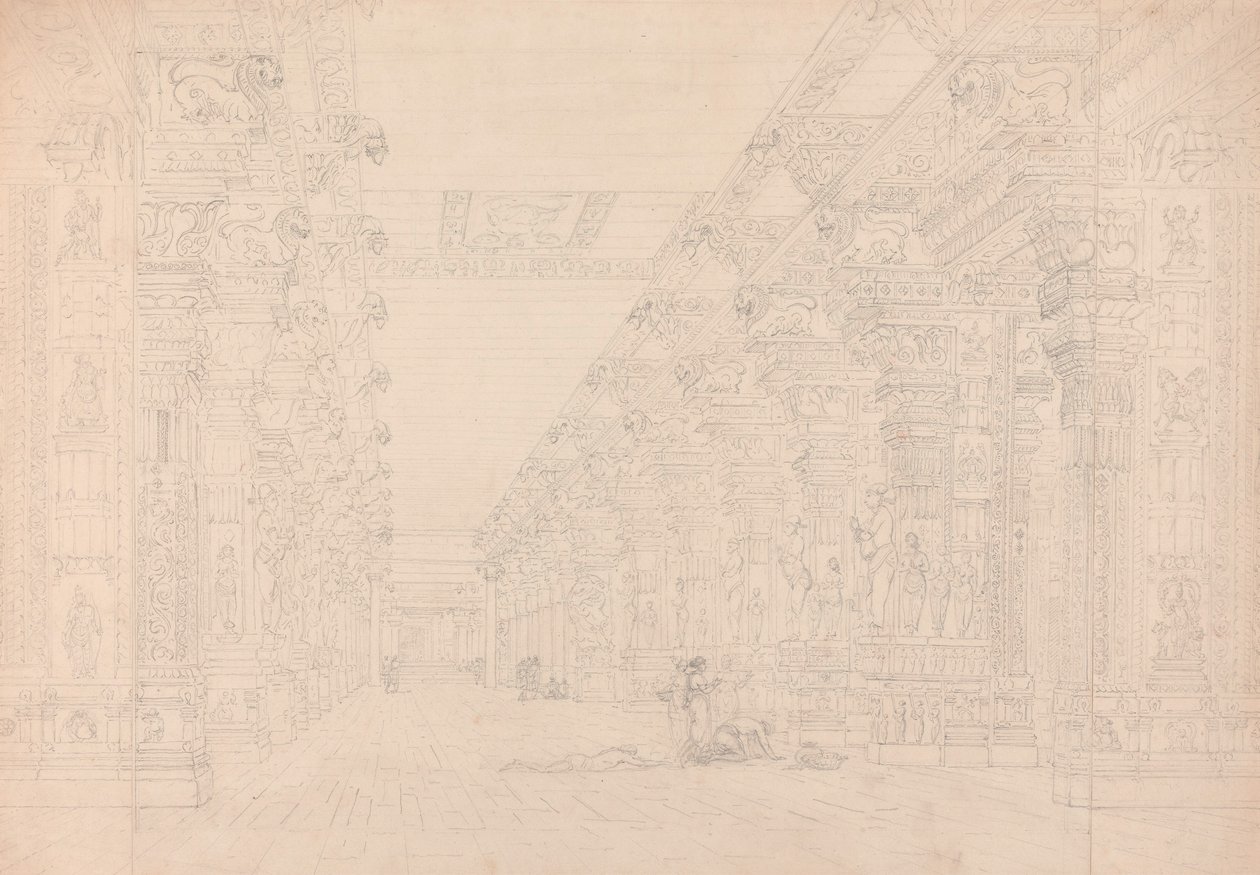 Tremal Naigs Choultry, Madura, julio 1792 de Thomas und William Daniell