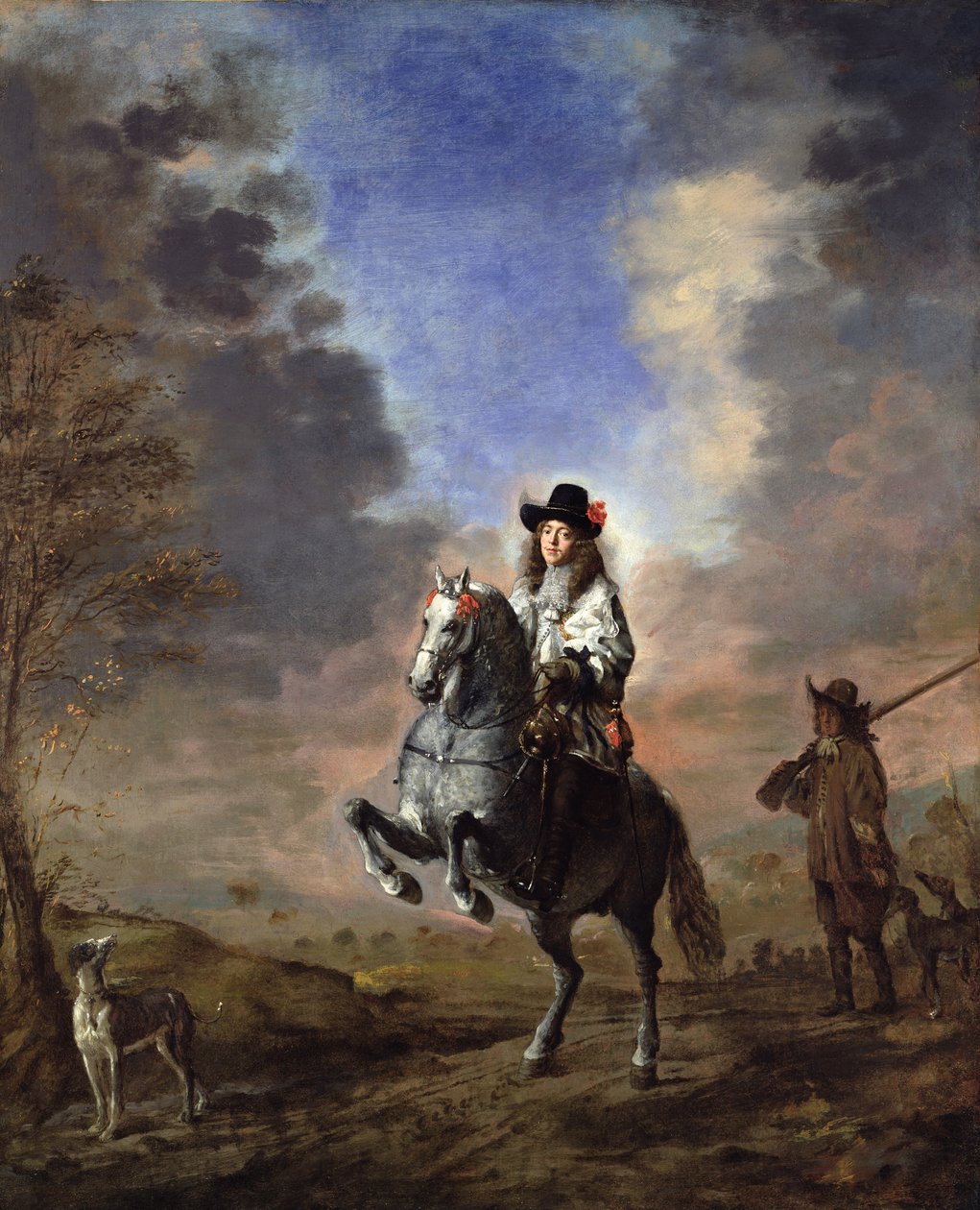 Retrato ecuestre de un hombre con un paje de Thomas de Keyser