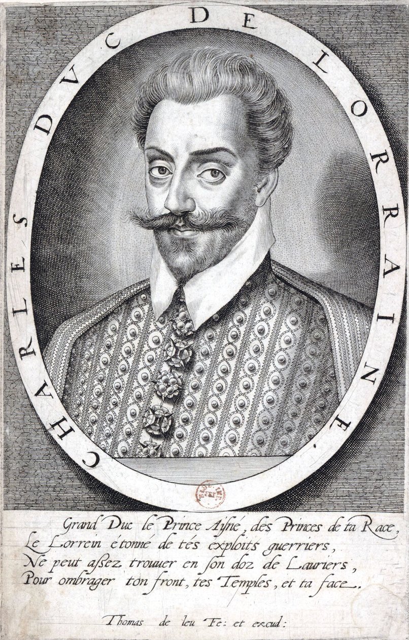 Retrato de Carlos III, duque de Lorena, por Thomas de Leu - Gallica (ajustado) de Thomas de Leu