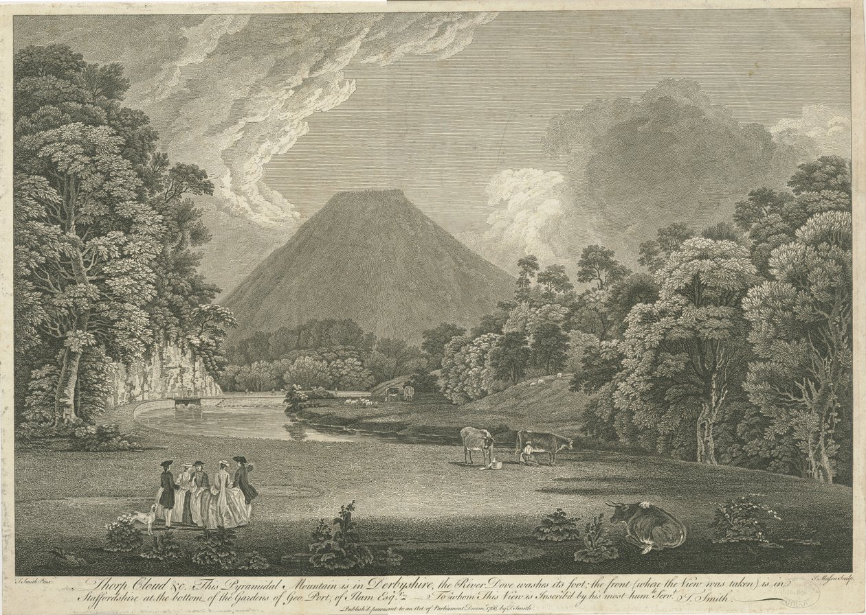Dovedale - Thorpe Cloud de Thomas of Derby (after) Smith