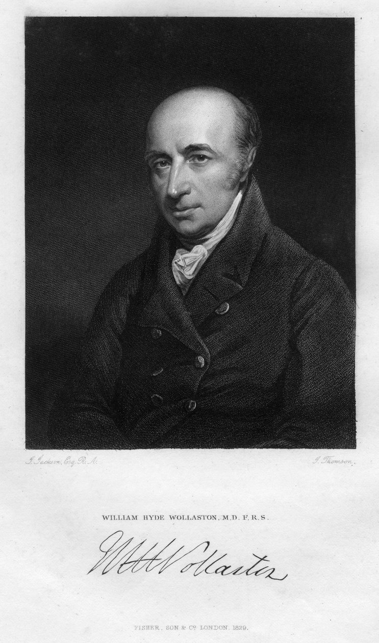 William Hyde Wollaston 1766-1828, fisiólogo, químico y físico inglés, 1829 de Thomson
