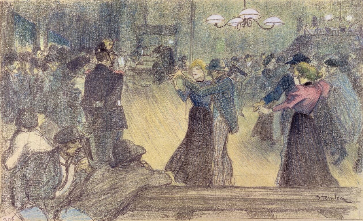 Baile en un suburbio de París, c.1892 de Théophile Alexandre Steinlen