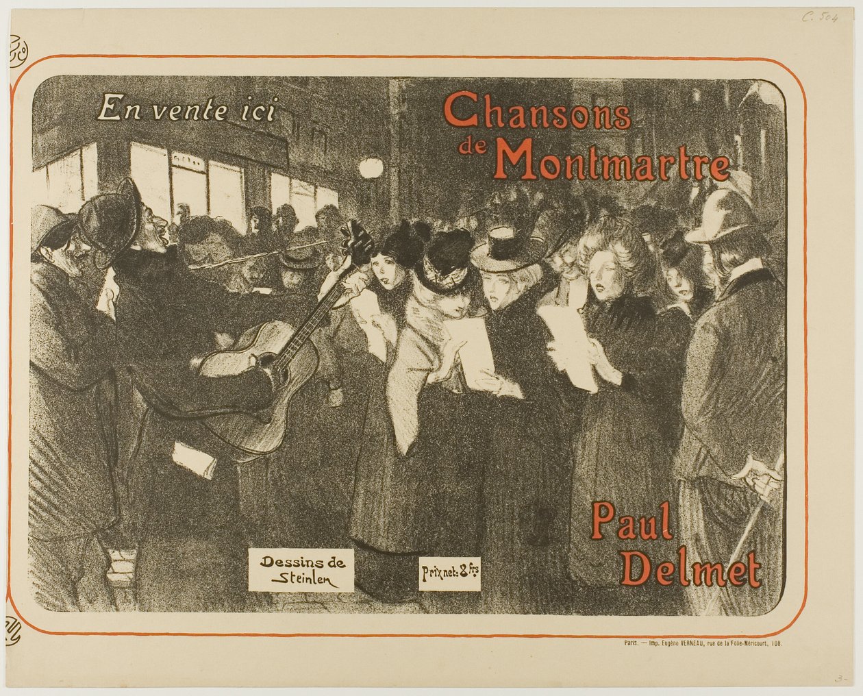Canciones de Montmartre de Théophile Alexandre Pierre Steinlen