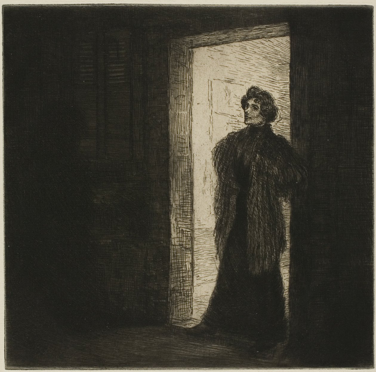 En el umbral de Théophile Alexandre Pierre Steinlen