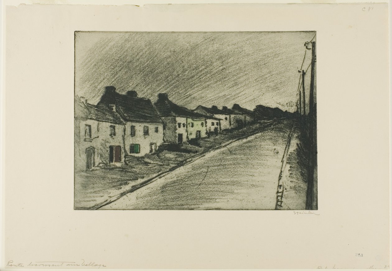 Camino a través de un pueblo de Théophile Alexandre Pierre Steinlen