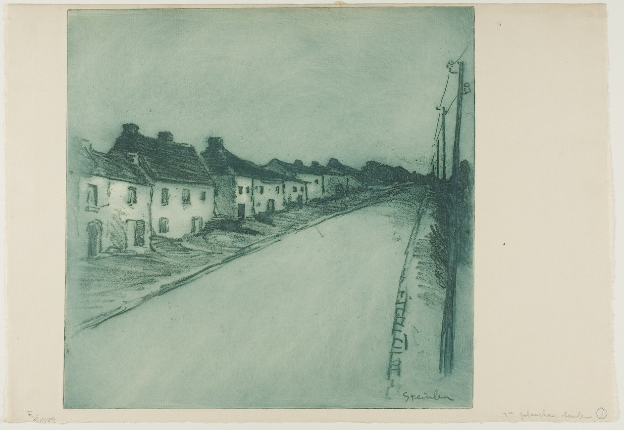 Camino a través de un pueblo de Théophile Alexandre Pierre Steinlen