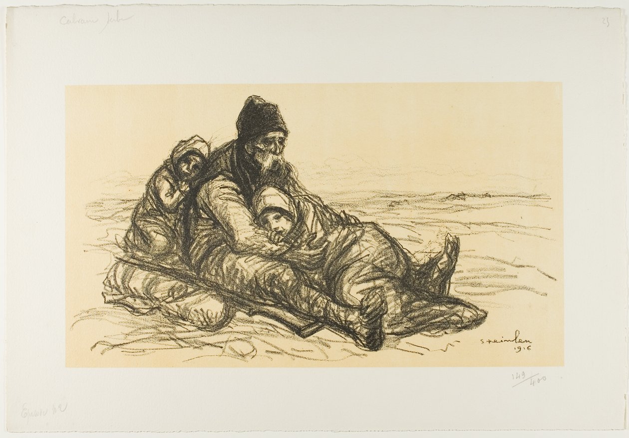 Caballería serbia, segundo episodio de Théophile Alexandre Pierre Steinlen